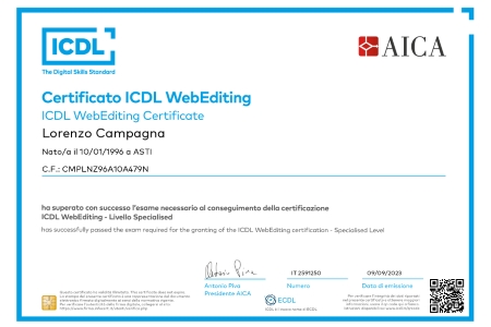 Certificazione ICDL Web Editing